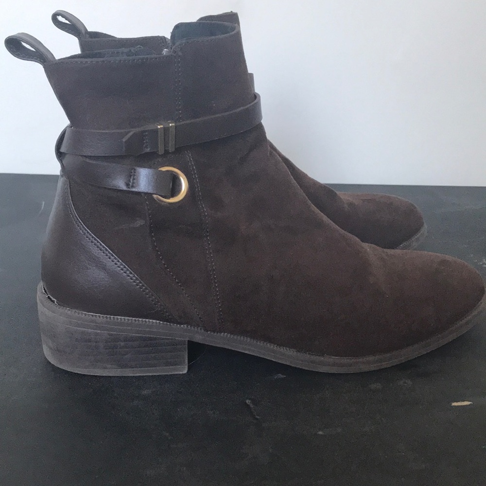 Faux Suede Ankle Boots